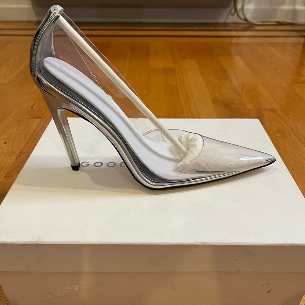 Good American Cinder-F*cking-Rella Glass Pump Shoes Size 9 NWT - Picture 12 of 14
